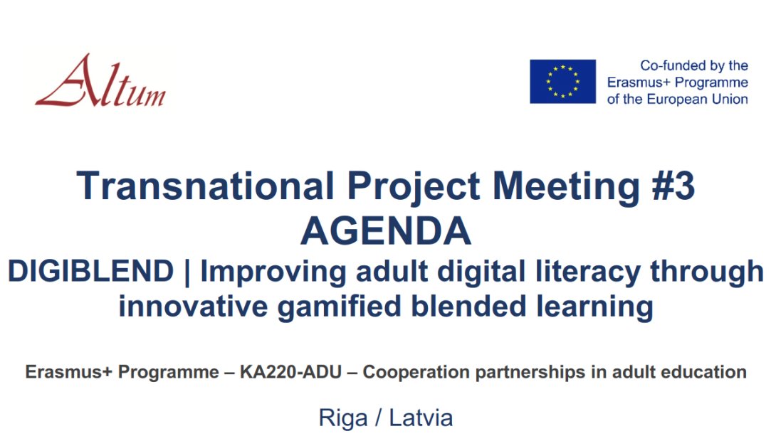 Müdürlüğümüzün ortağı olduğu DIGIBLEND Erasmus+ projesi kapsamında 3. Ulusaşırı Proje Toplantısı 28-29 Mart 2023 tarihinde Letonya'nın Riga şehrinde başarı ile gerçekleştirildi. 